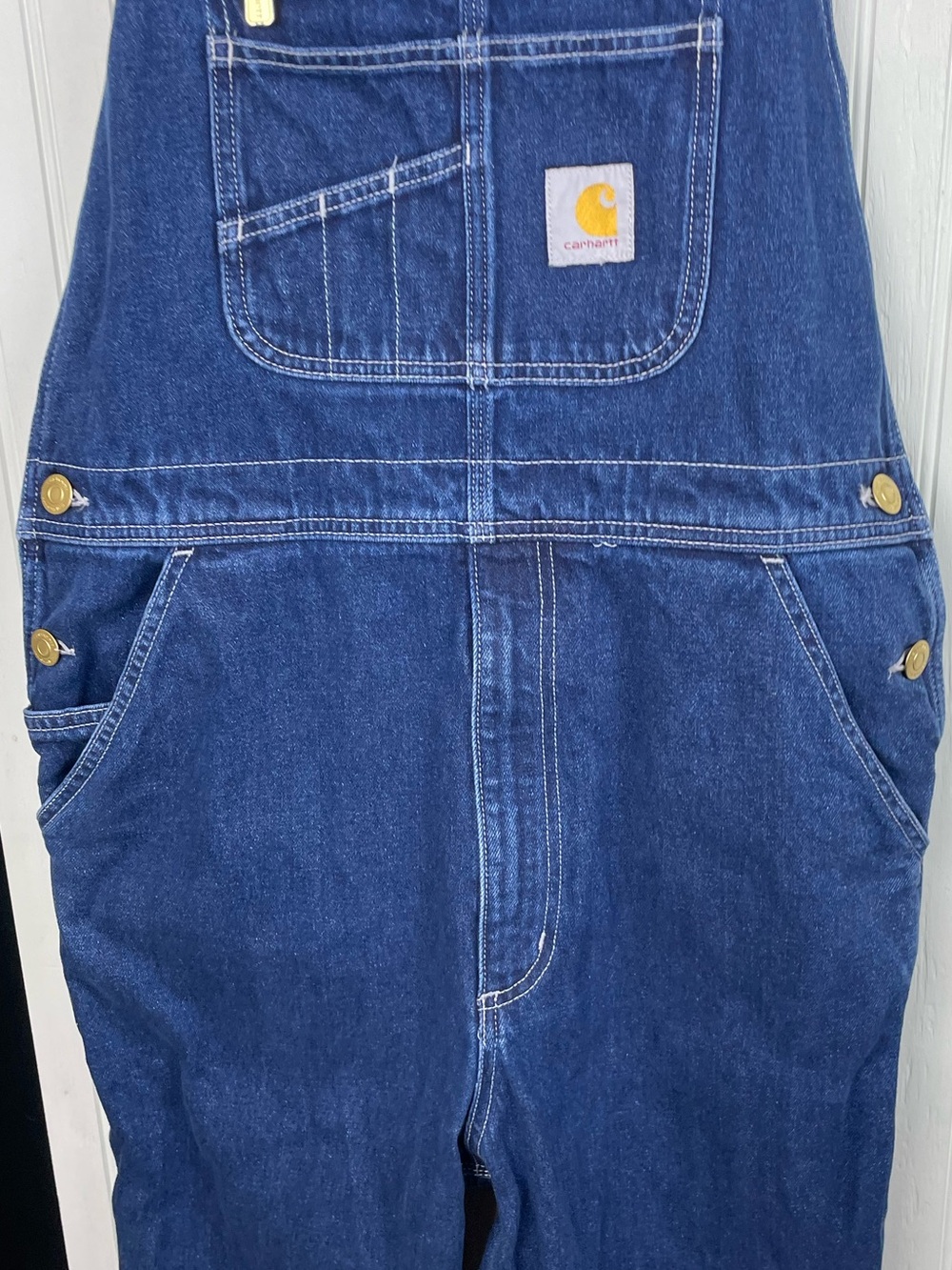 Carhartt Men's Loose Fit Washed Denim Bib Overalls Size 32 x 28 Cotton OR4672-M - Picture 4 of 12